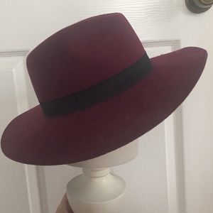 Burgundy hat